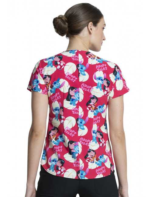 Blouse médicale originale Femme "Lilo et Stitch", Collection Tooniforms Disney (TF744) vue dos