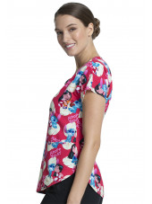 Blouse médicale originale Femme "Lilo et Stitch", Collection Tooniforms Disney (TF744) vue droite