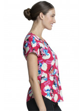 Blouse médicale originale Femme "Lilo et Stitch", Collection Tooniforms Disney (TF744) vue gauche