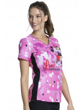 Blouse médicale originale Femme "Mickey et Minnie", Collection Tooniforms Disney (TF747) vue gauche