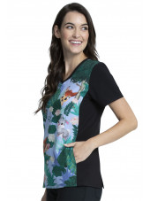 Blouse médicale originale Femme "Bambi", Collection Tooniforms Disney (TF627) vue droite