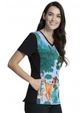 Blouse médicale originale Femme "Bambi", Collection Tooniforms Disney (TF627) vue gauche