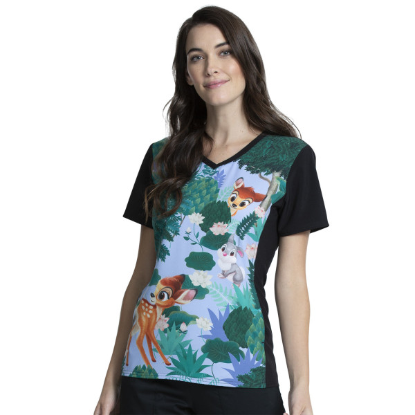 Blouse médicale originale Femme "Vaiana", Collection Tooniforms Disney (TF637)