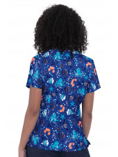 Blouse médicale originale Femme "Océan", Collection Koi (384PR) dos