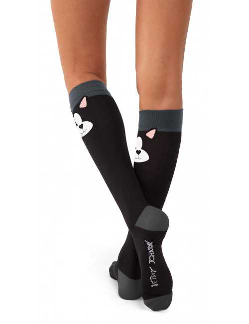 Chaussettes de compression hautes Chat Koi (BA169-BDO)