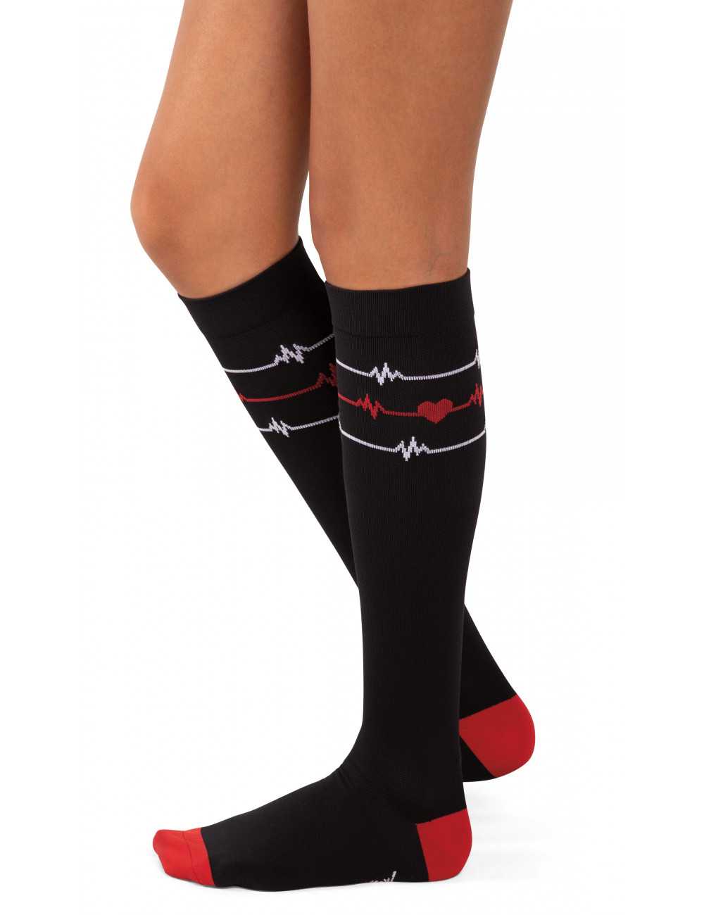 Chaussettes de compression motifs Cœurs