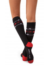 Chaussettes de compression Battements de coeur Koi (BA169-EKG) dos