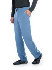 Pantalon médical homme, collection "Barco One Wellness" (BWP508-) ciel face