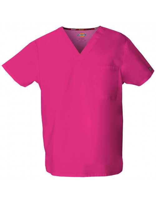 Blouse médicale Femme, Dickies, poche cœur, Collection "EDS signature" (83706), couleur fuchsia vue modèle
