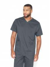 Blouse médicale Unisexe, collection "Barco One Essentials" (BE002) gris face