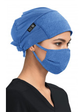 Calot Unisexe Koi Bleu Chiné (A161) vue femme