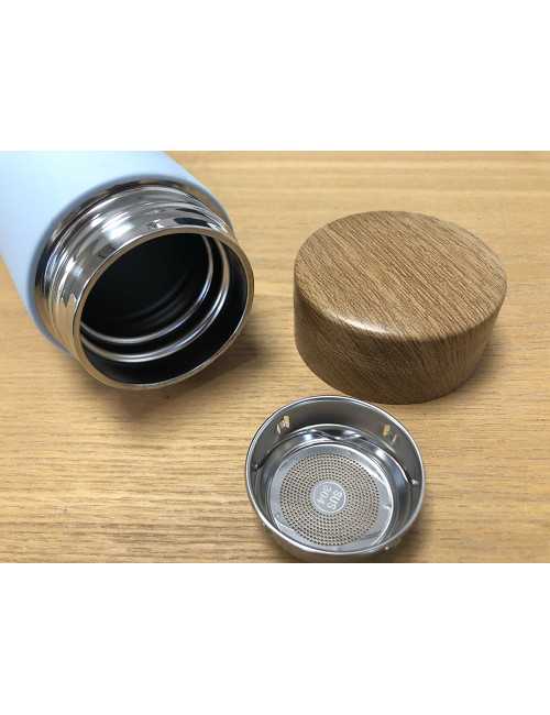 Bouteille thermos-infuseur verte, Nacatea (BTLNACA-VRT) face