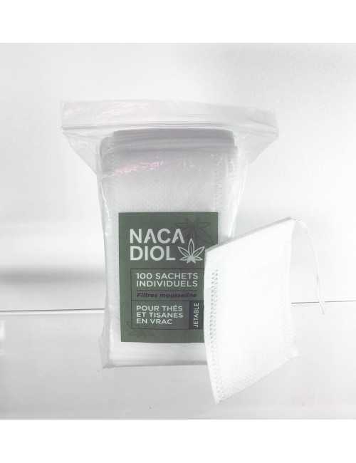 Pack de 100 Sachets jetables à remplir pour infusion, Nacatea (SACHNACA100) vue pack