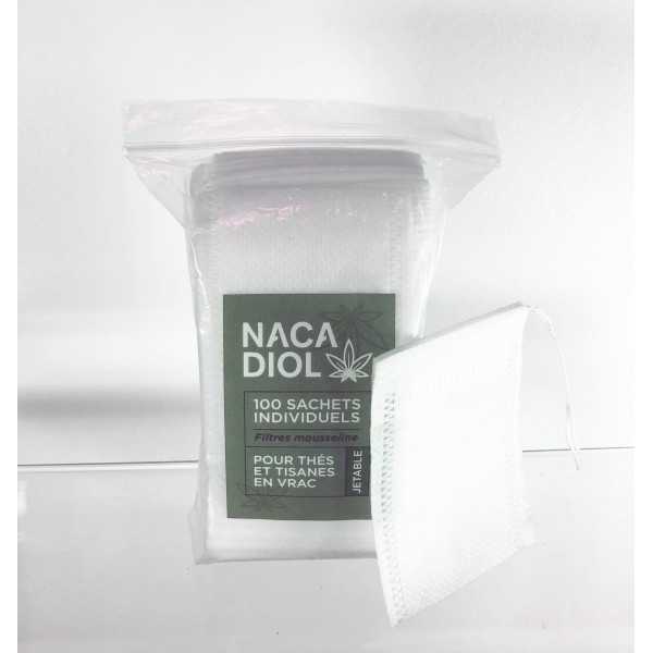 Pack de 100 Sachets jetables à remplir pour infusion, Nacatea (SACHNACA100) vue pack