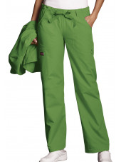 Pantalon médical Femme cordon et élastique, Cherokee Workwear Originals (4020) vert aloe vue de face
