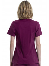 Blouse médicale antimicrobienne Femme Col rond, Cherokee, Collection "Infinity" (2624A) bordeaux dos