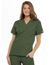 Blouse médicale Femme, 2 poches, Cherokee Workwear Originals (4700) vert olive face