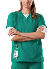 Blouse médicale Femme, 2 poches, Cherokee Workwear Originals (4700) surgical green face