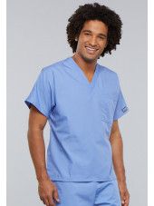 Blouse médicale Homme, 1 poche, Cherokee Workwear Originals (4777) bleu ciel vue face 
