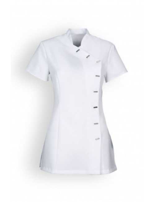 Blouse de travail Femme "Fleur", Clinic dress blanc modele