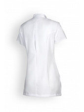 Blouse de travail Femme "Fleur", Clinic dress blanc dos