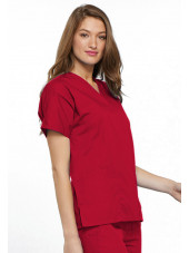 Blouse médicale Femme, 2 poches, Cherokee Workwear Originals (4700) rouge droite