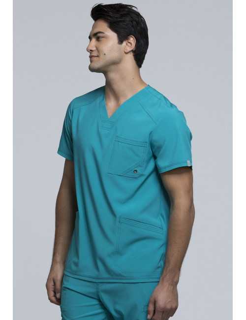 Blouse Médicale Homme Antibactérienne Cherokee, Collection "Infinity" (CK900A) teal droite