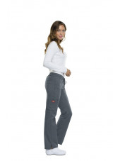 Pantalon médical Femme Cordon, Dickies, Collection "GenFlex" (DK100), couleur gris anthracite vue ensemble