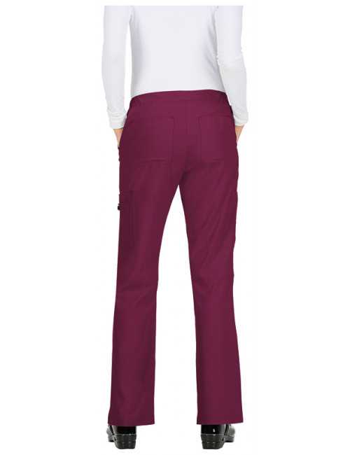 Pantalon médical Femme Koi "Holly", collection Koi Basics (731) bordeaux dos