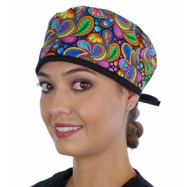 Gorra médica "Flores luminosas" (210-8652-BL)