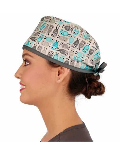Medical Cap "Owls" (210-8872-GRY)