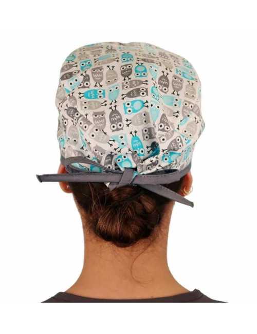 Medical Cap "Owls" (210-8872-GRY)