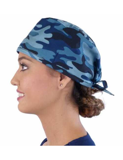 Calot médical "Camouflages bleus" (210-8858) face