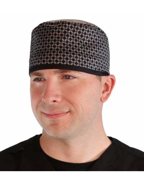 Calot médical "Carreaux" (210-8881-BL) femme face