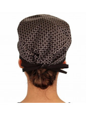 Calot médical "Carreaux" (210-8881-BL) femme dos