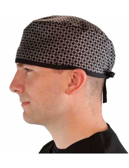 Calot médical "Carreaux" (210-8881-BL) femme face