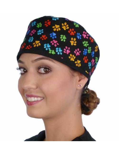 Gorra médica "Patas multicolores" (210-8686-BL)