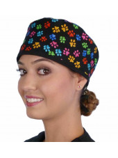 Medical Cap "Multi Color Paws" (210-8686-BL)