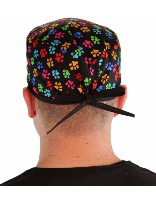Medical Cap "Multi Color Paws" (210-8686-BL)