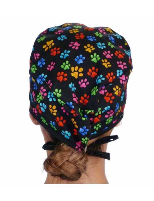 Gorra médica "Patas multicolores" (210-8686-BL)