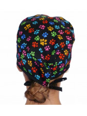 Calot médical "Pattes Multicouleurs" (210-8686-BL) femme dos