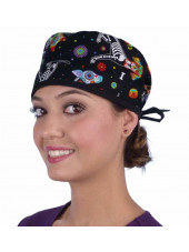 Calot médical "Chiens Rayons X" (210-8488-BL) femme face