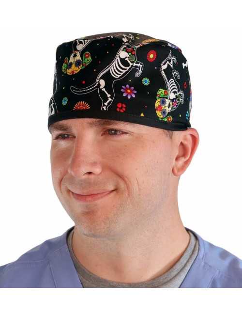 Medical Cap "Multi Color Paws" (210-8686-BL)