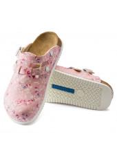 Medical Clogs pink flower, Birkenstock (Kay)