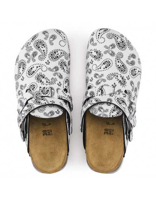 Zuecos médicos flores rosas, Birkenstock (Kay)