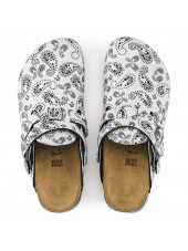 Medical Clogs pink flower, Birkenstock (Kay)