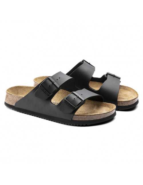 Sandales médicales Noires, Birkenstock (Arizona) vue dessous