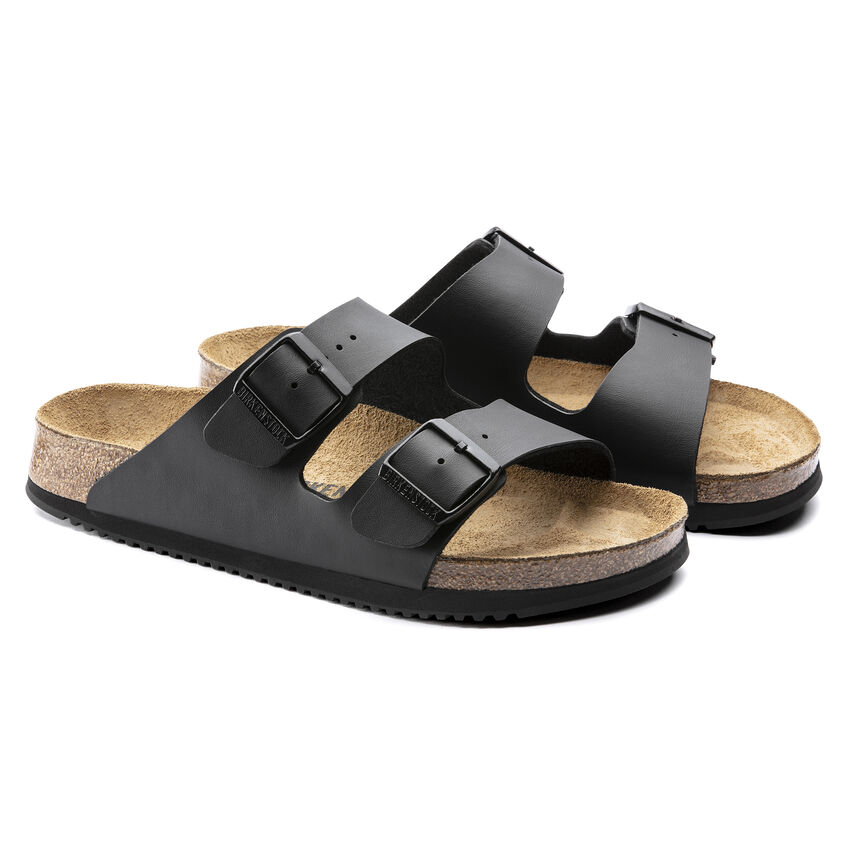 black birkenstocks leather