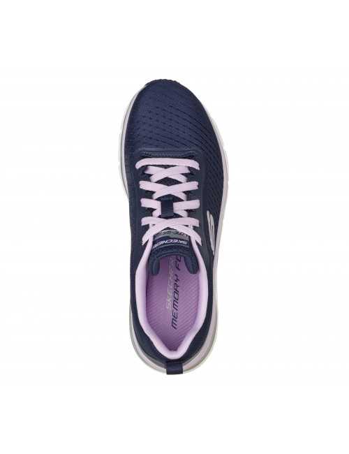 Baskets Femme Skechers Bleu marine et rose Fashion Fit Make moves (149277) dessus