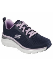 Baskets Femme Skechers Bleu marine et rose Fashion Fit Make moves (149277) face